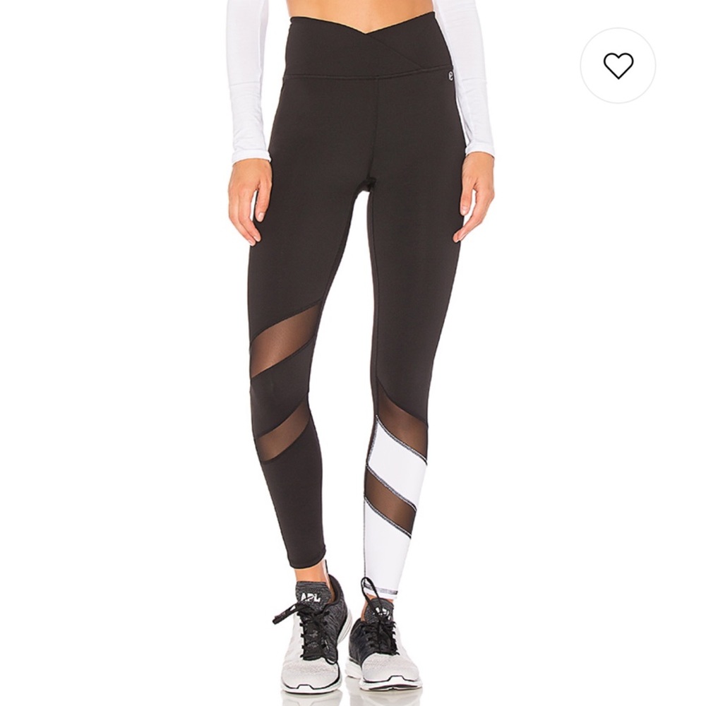 Revolve | Body Language Black, White & Mesh Gianna Legging